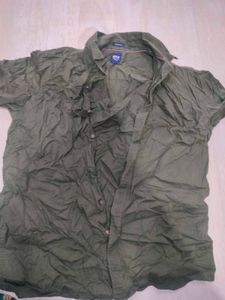xl Men's Olive Green Casual Shirt