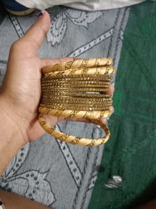 Set of Gold Thread Bangles
