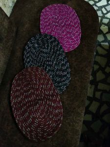 Set of 3 Oval Braided Coasters