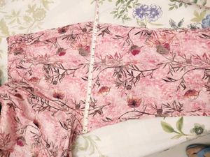Pink Floral Print Kurta