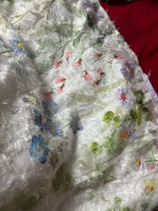 White Floral Embroidered Dress