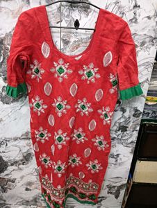 Embroidered Red 👗Ethnic Blouse