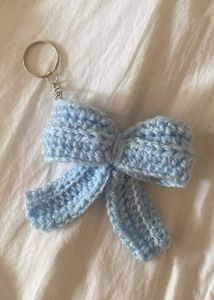 Cute Crochet Bow Keychain✨