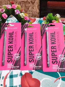 pack of 3 MyGlamm Super Kohl Long Stay Kajal Matte