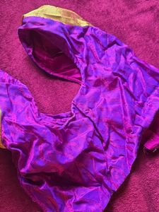 Purple &amp; Gold Silk  half Saree