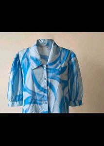 Affordable Blue Swirl Print Co-ord Set