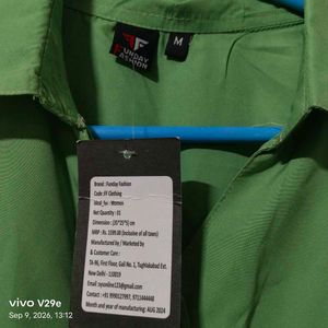 Chic Sage Green Button-Up Shirt