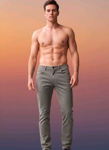 Men's Grey Slim Fit Chinos