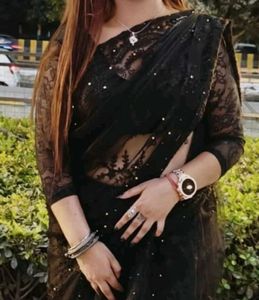 Elegant Black Lace Saree blouse
