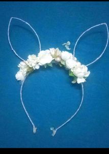 Floral Bunny hairband cat women girl