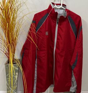 Vintage Red Windbreaker Jacket