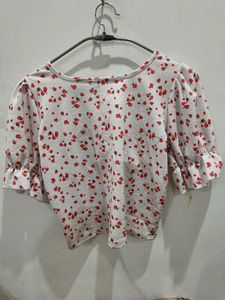 beautiful red flower top for women❤️