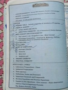 ICSE Chemistry Textbook- X