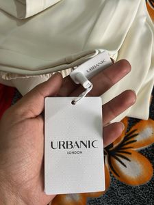 URBANIC Ivory Wide Leg Trousers