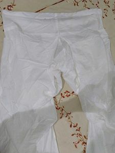 White pure cotton patiala salwar