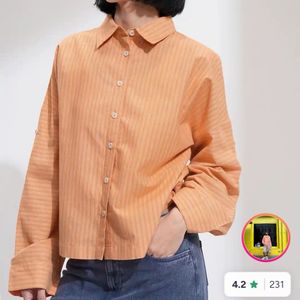 Chic Striped Button-Up Shirt