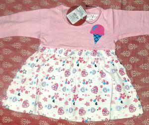 Cotton Cute Ice Cream Print Baby Dress