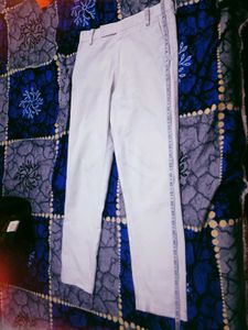 Beige Straight Leg Trousers