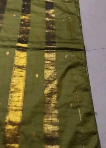 Elegant Green Saree with Gold Border