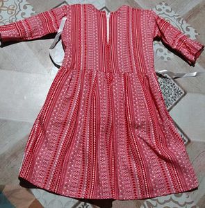Beautiful Embroidered Red Kurta