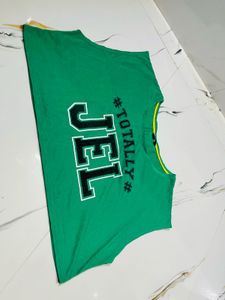 Green Graphic Print Sleeveless jersey