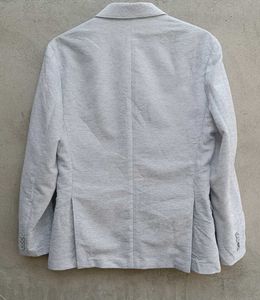 brand is BASSO omme OG Men's Grey Casual Blazer