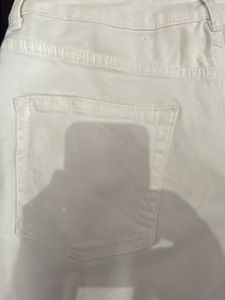 White Denim Cutoff Shorts
