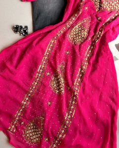 Pink Embellished Ethnic Kurta