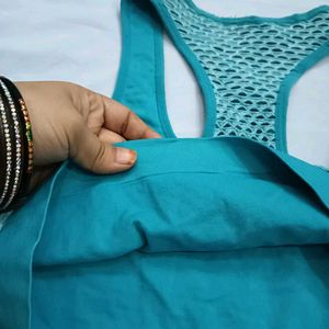 😍 Teal Mesh Sports Bra