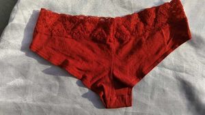 Red Lace Trim Briefs