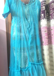 #@STYLISH DESIGNER DRESS  WITH FRILL PATTERN