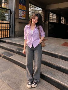 Chic Striped Button-Up Blouse