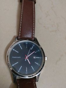 Stylish Brown Leather Strap Watch