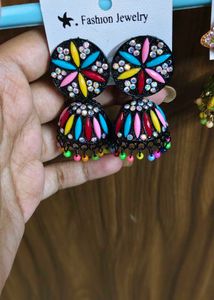 Colorful Jhumka Earrings