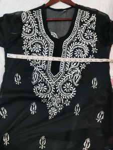 Black Hand embroidery Kurta