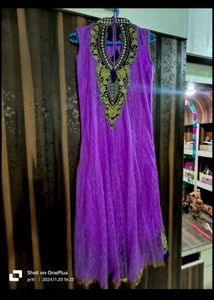 Beautiful Purple Embroidered Anarkali Gown