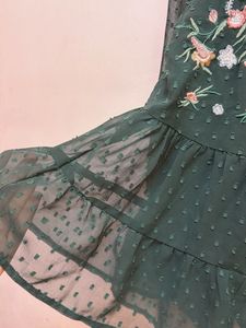 Embroidered Flared Sleeve Blouse