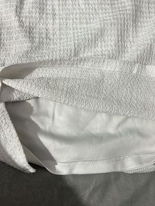 White Textured Mini Dress