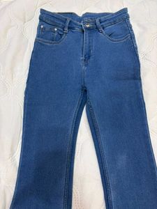 Women's Blue Flared Denim Jeans