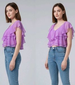 Layered Ruffle Crop Top