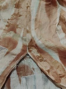 Elegant Beige Printed Kurta with Embellishments