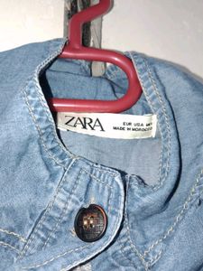 Zara Chic Cropped Denim Jacket
