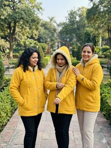Cozy Yellow Hooded Jacket