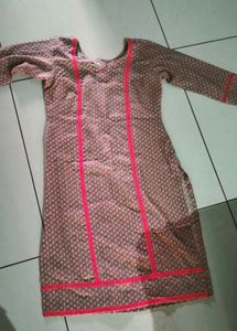 stiched plazo suit light pink shade