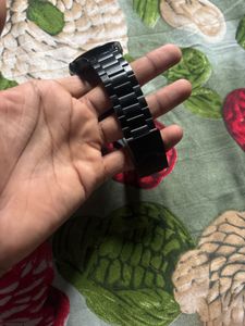 Stylish Black Metal Smartwatch