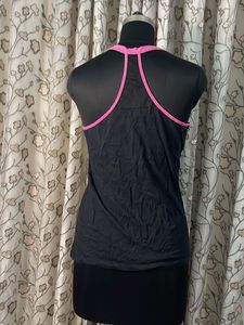 Black Tank Top with Pink Trim