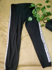🖤women black track pant
