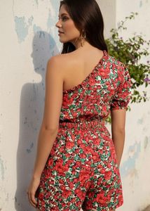 Large Size Berrylush Printed Jumpsuit