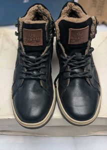 Bugatti Black Leather Boots