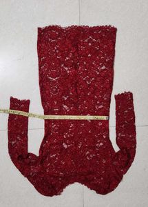 Valentine Special❤️ Elegant Red Lace Dress